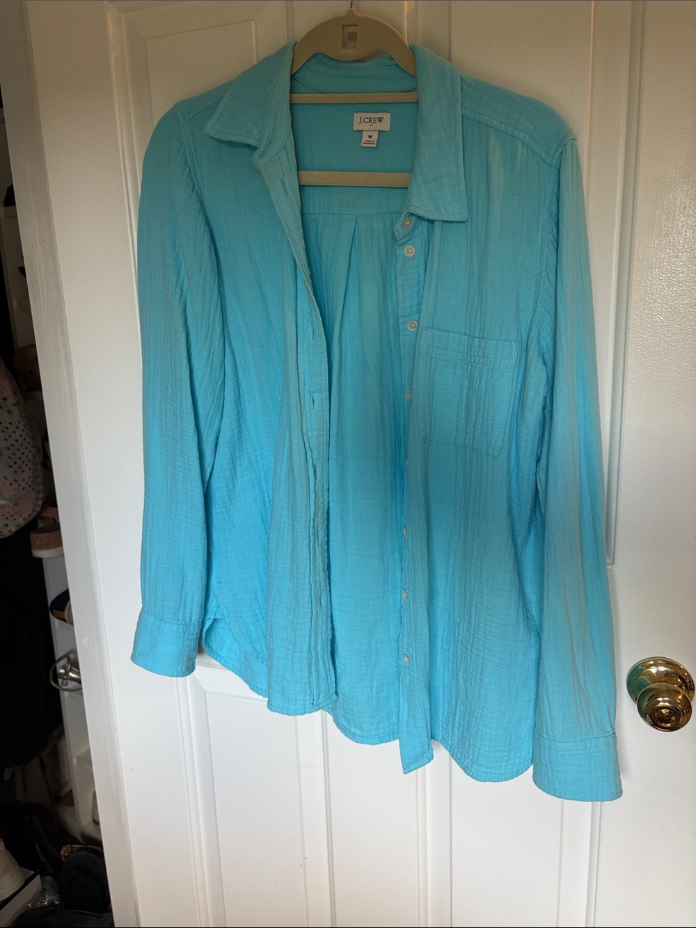J. Crew Turquoise Button-Down Shirt